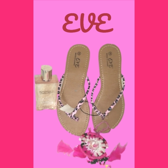 Eve Shoes - 🐆✨Eve pink cheetah print thong flip flops✨✨